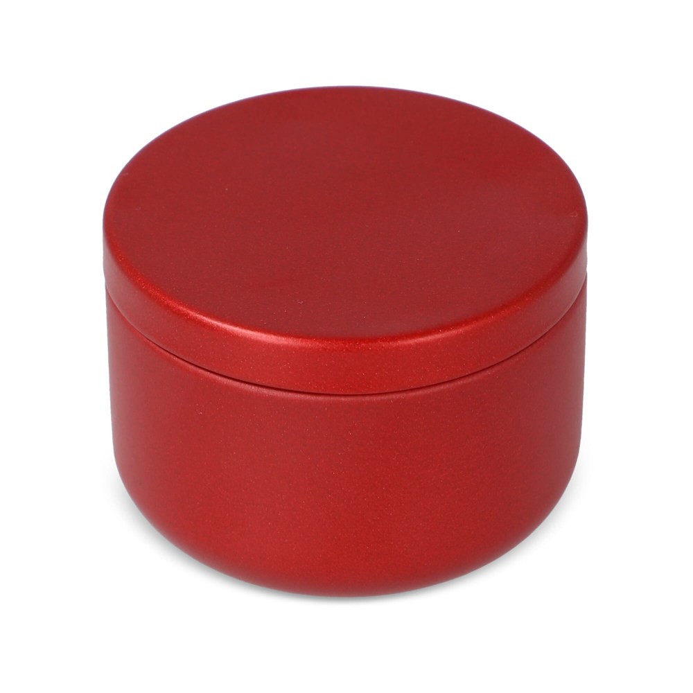 Asana plantaardige kaars in gerecycled blik - Rood