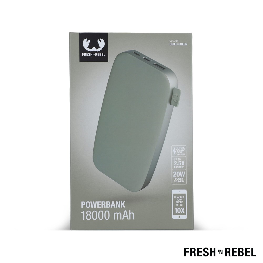 2PB18100 | Fresh 'n Rebel Powerbank 18000mAh USB-C Fast Charging 20W 2PB18100 | Fresh 'n Rebel Powerbank 18000mAh USB-C Fast Charging 20W
