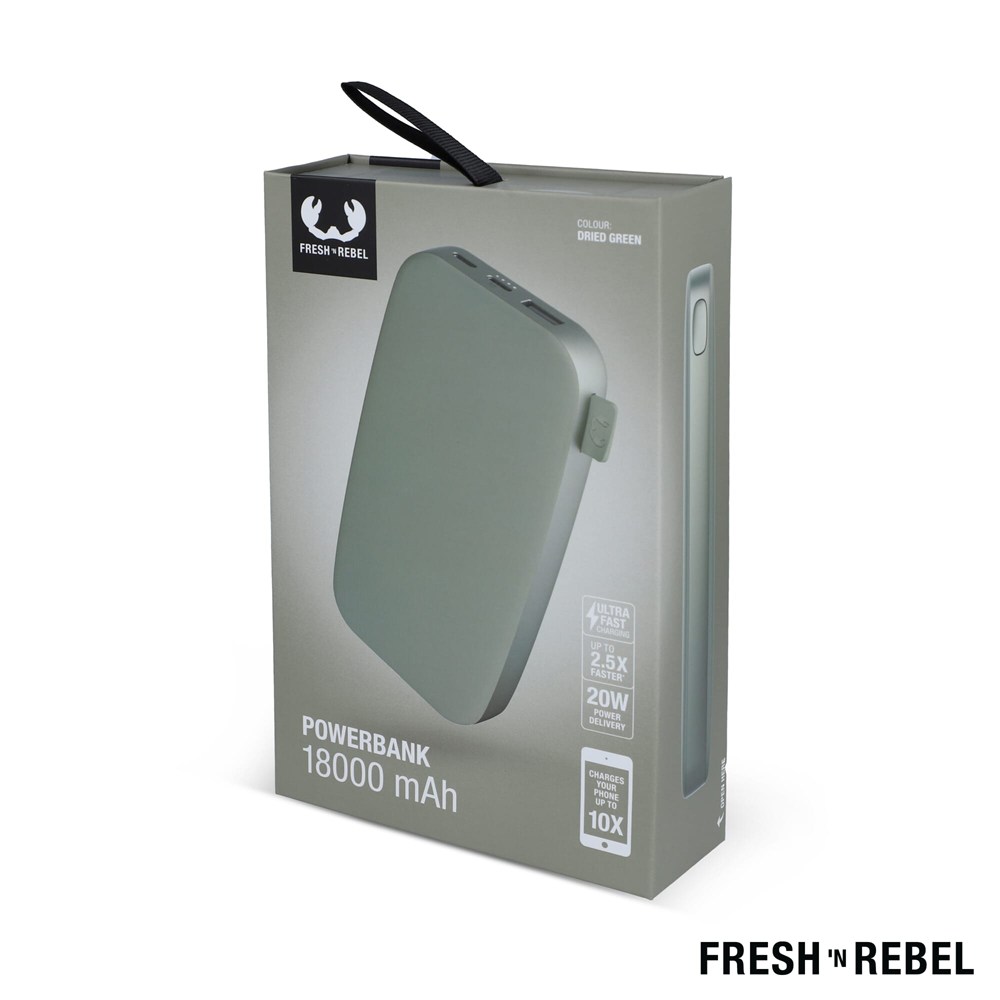 2PB18100 | Fresh 'n Rebel Powerbank 18000mAh USB-C Fast Charging 20W 2PB18100 | Fresh 'n Rebel Powerbank 18000mAh USB-C Fast Charging 20W