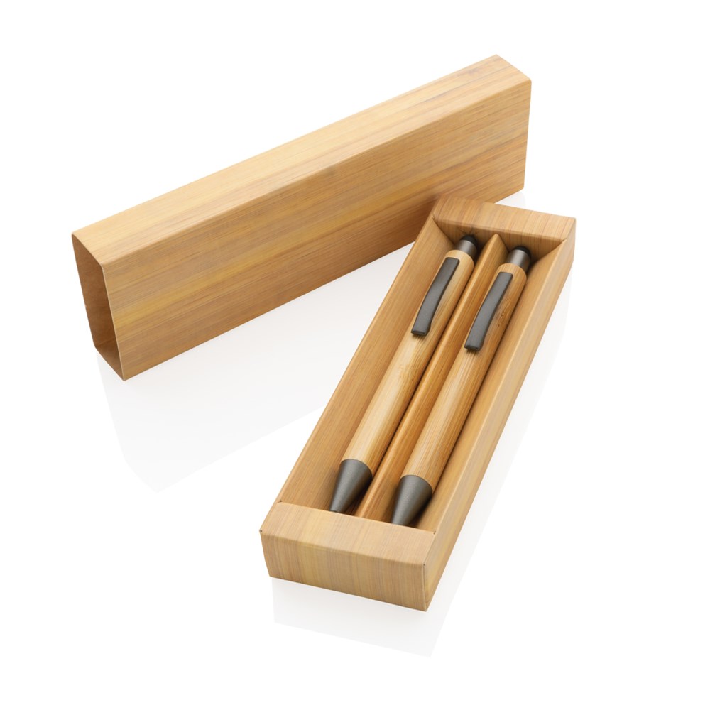 Bamboe moderne pennenset in doosje