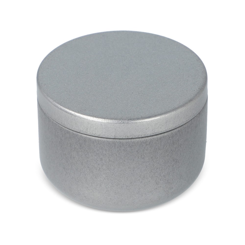 Asana plantaardige kaars in gerecycled blik - Zilver