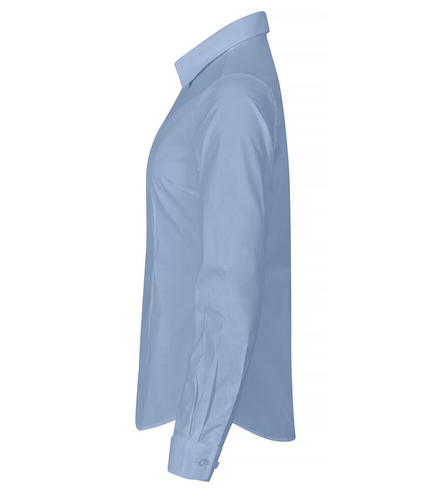 Clique - Stretch Shirt L/S Women Lichtblauw 38/M