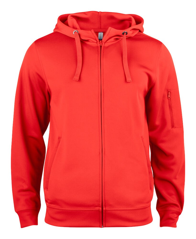 Clique - Basic Active Hoody Full Zip Rood L