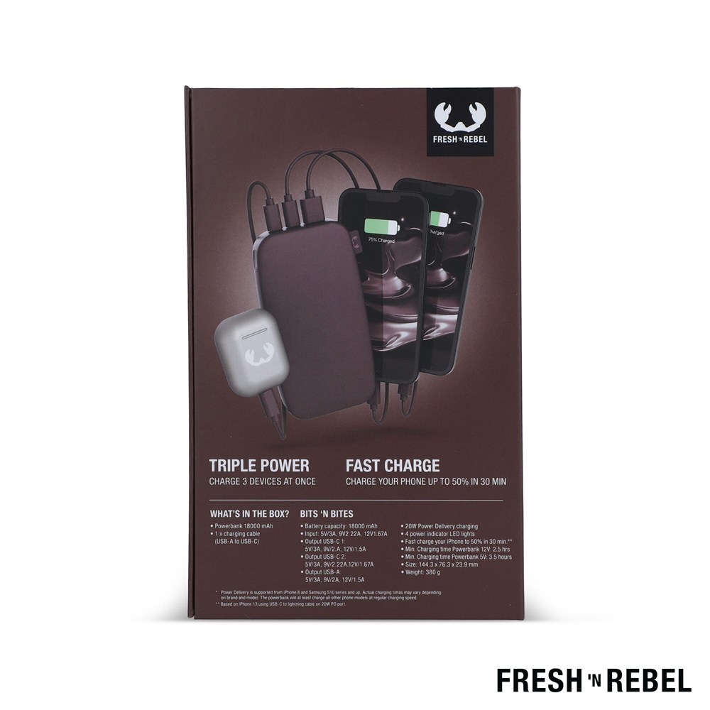 2PB18100 | Fresh 'n Rebel Powerbank 18000mAh USB-C Fast Charging 20W 2PB18100 | Fresh 'n Rebel Powerbank 18000mAh USB-C Fast Charging 20W
