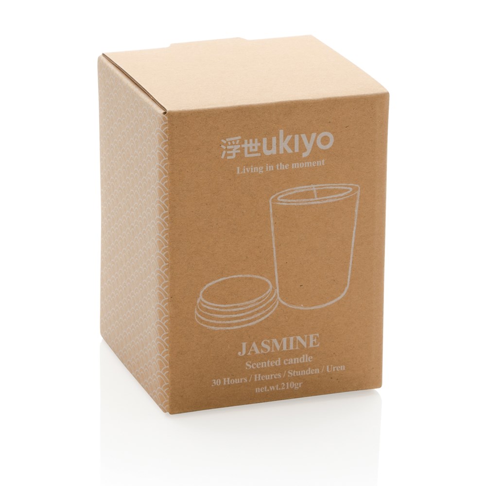 Ukiyo luxe geurkaars met bamboe deksel Ukiyo luxe geurkaars met bamboe deksel