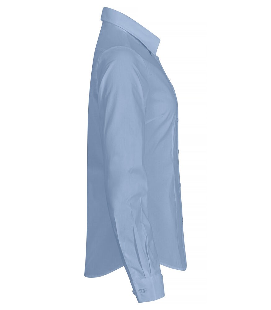 Clique - Stretch Shirt L/S Women Lichtblauw 38/M